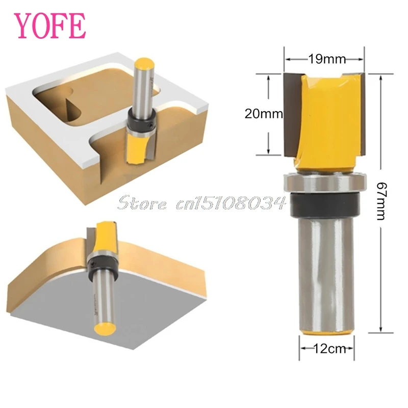 

1/2" Shank Dia 3/4" x Height 3/4" Mortise Template Trim Flush Router Bit Cutter S08 Wholesale&DropShip