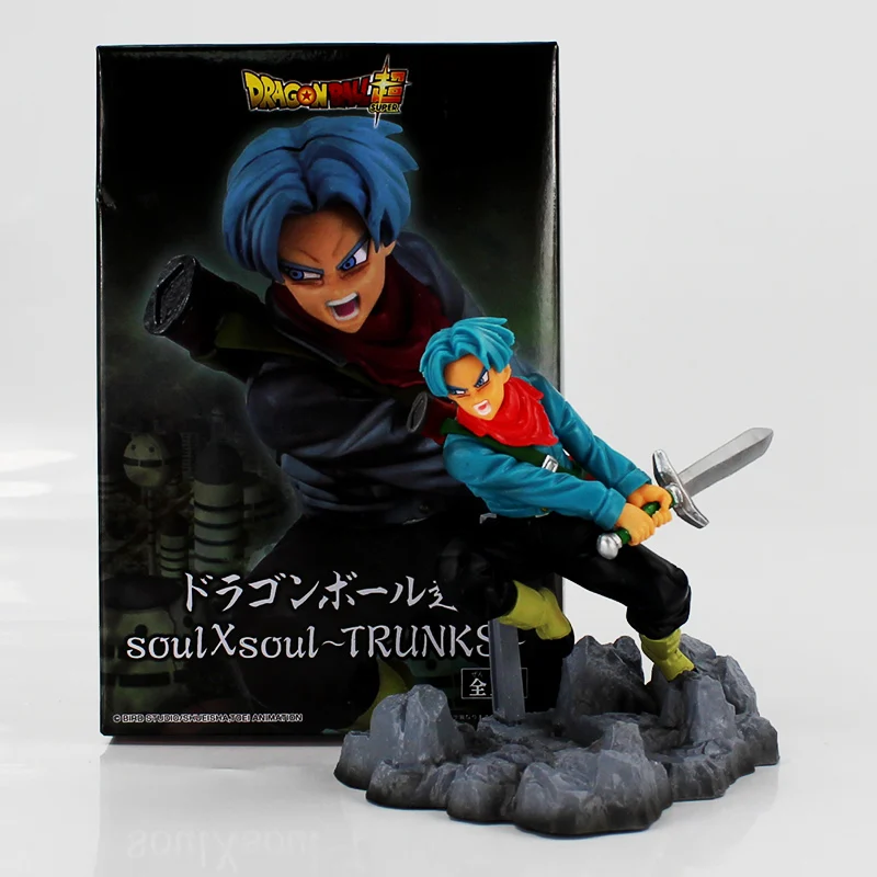 12cm Trunks fighting with sword battle pvc figure model toy Dragon Ball Z Super Saiyan Torankusu