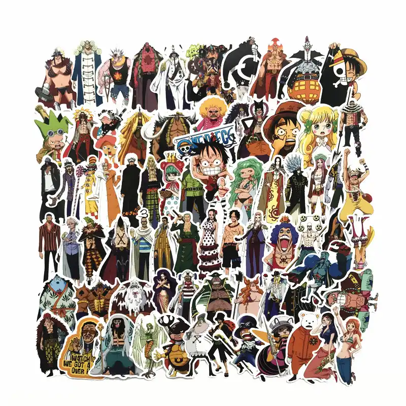 75 Pcs Lot Anime 21 One Piece Luffy Stickers For Car Laptop Pvc Backpack Home Decal Pad Bicycle Ps4 Waterproof Decal Stickers Aliexpress
