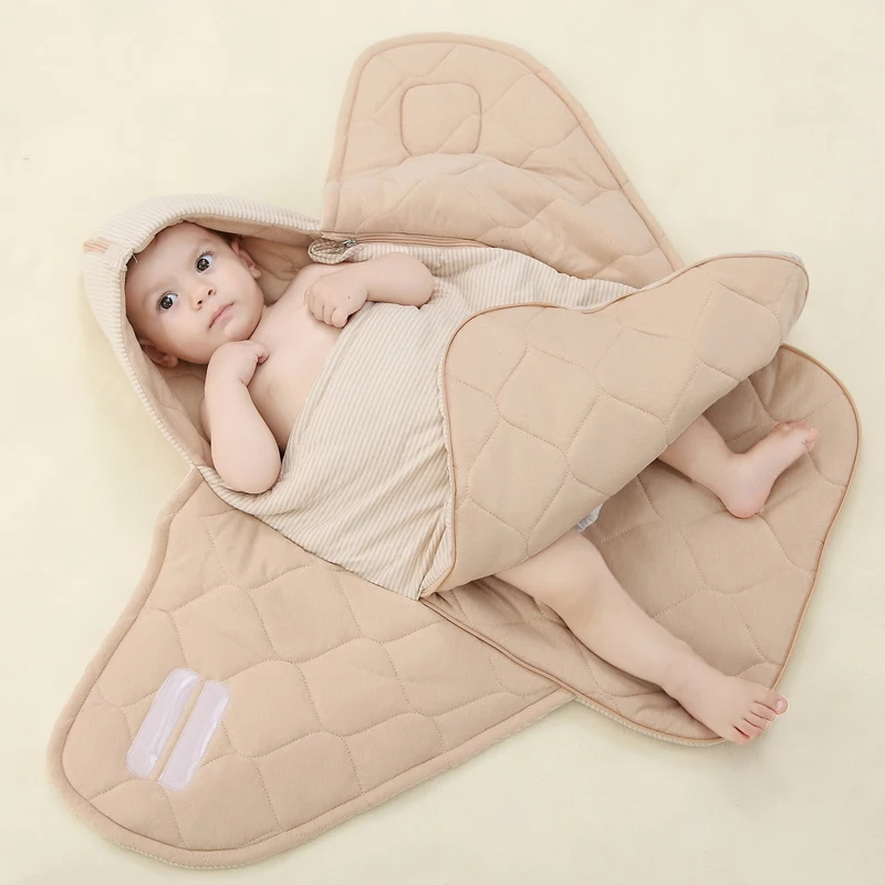 Зимний теплый плед для новорожденных Мягкие Органические Цветные хлопчатобумажные волокна дети хлопчатобумажное одеяльце пеленать постельные принадлежности для сна мешок