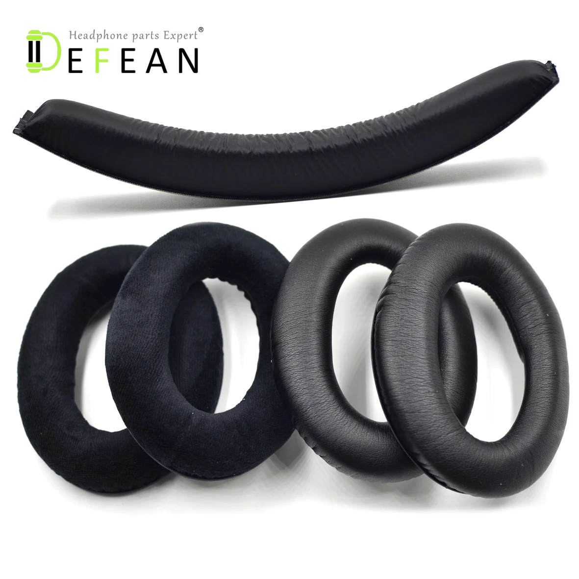 

Defean Replacement PC350 HD380 Headband ear pads Cushion Cover Cups for Sennheiser PC350 HD380 Pro Headphones