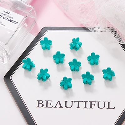 10pcs light green 5/10 шт./лот для девочек милый маленький сливовых расцветок заколки для волос для детей прекрасные заколки для волос Заколки ободки Дети Мода женские аксессуары для волос - Цвет: 10pcs light green