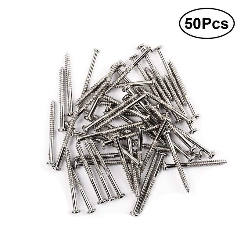 

50 PCS/ Set Electric Bass Humbucker Pickup Screws Kit Mounting Screws for PB JB P90 Pickups Bass Parts Accessories