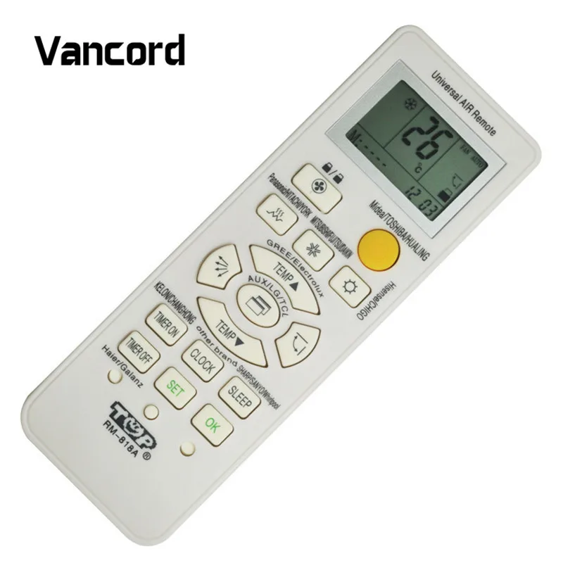 Vancord 2017 Universal Low Power Consumption LCD A/C Multi Remote