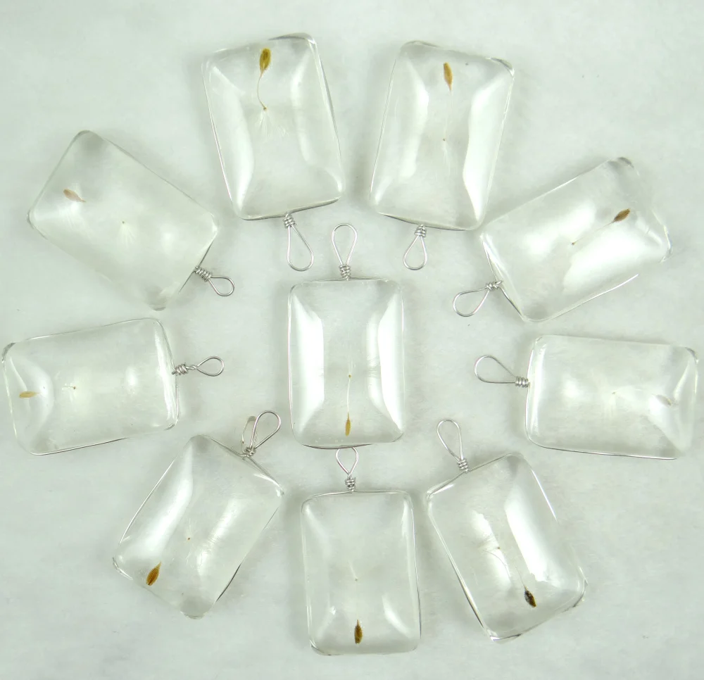 10 шт. подвеска из натурального одуванчика|f pendant|glass pendants jewelrynatural crystal jewelry |