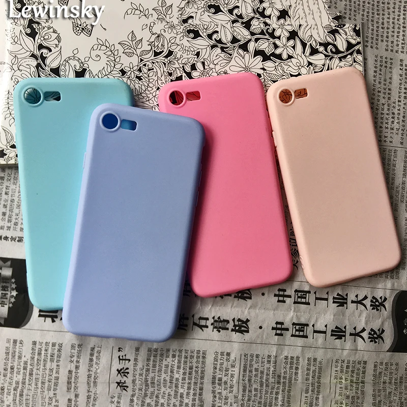 Original Soft Silicone Case for Apple iPhone 6 6S Cover Pink Phone