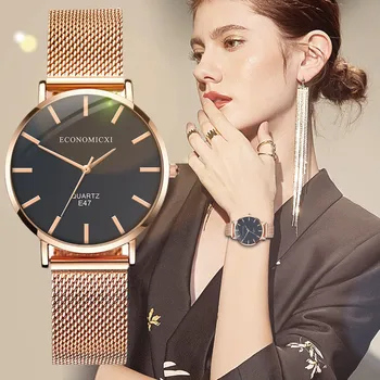 

Women Watches Luxury Ladies Watch Rose Gold Stainless Wrist Watch Women Bracelet Watches reloj mujer relogio feminino Gift