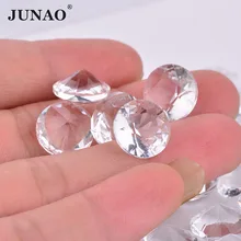 Прозрачные стеклянные алмазные Стразы JUNAO 6 8 10 12 16 18 20 25 мм, аппликация, круглые бусины, хрустальные стразы