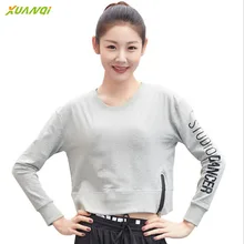 Быстросохнущая футболка для бега с длинными рукавами и круглым вырезом