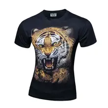 2017 Hot Sale Real Broadcloth Print Camisetas 3d Printed T shirts Men Slim Korean font b