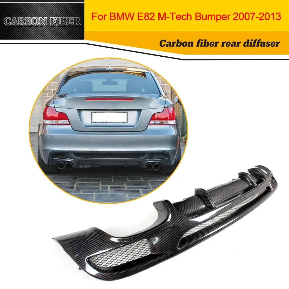 Carbon Fiber Racing Rear Diffuser Lip Spoiler For Bmw 1 Series E82
