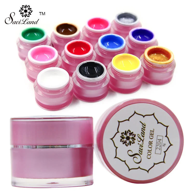 Saviland 1pcs UV/LED Gel Painting Gel Varnish Paint Gel Nail Polish