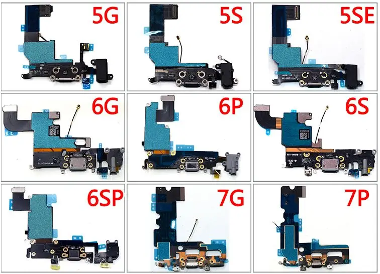 1 шт. Высокое качество для iphone 6 6s 7 7P 4,7 6 plus 5,5 Зарядное устройство Док-станция зарядный порт детали гибкого кабеля белый/серый