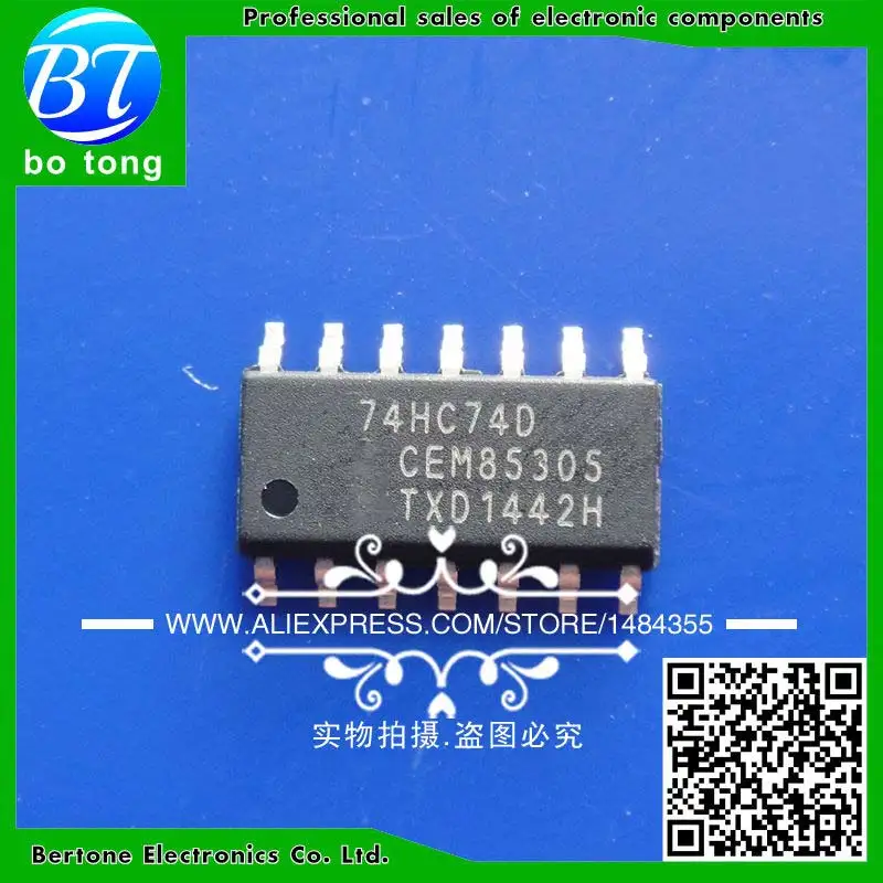 

100PCS 74HC74D SOP14 74HC74 SOP SN74HC74DR SN74HC74 SMD new and original IC