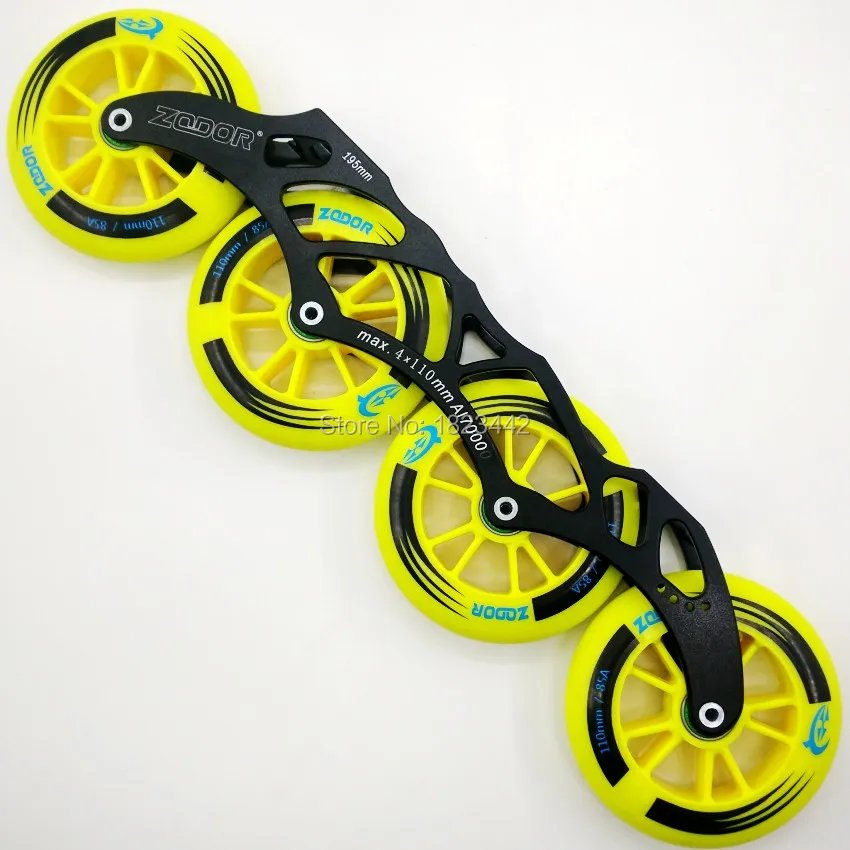

ZODOR speed roller skating speed skating shoes, 7000 high strength aluminum alloy stents a complete set of wheel and speed frame