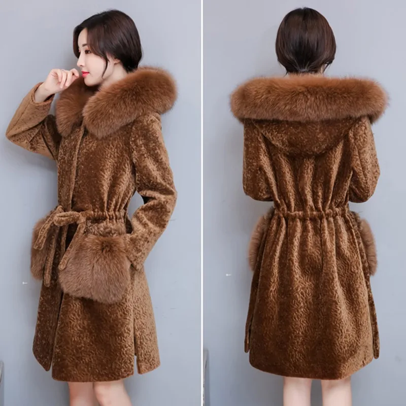 Winter Jacket Coat Women 2018 Fashion Sheep Shearing Coat Lmitation Fur Coat Loose Large Size Medium Long Outerwear Female Coat