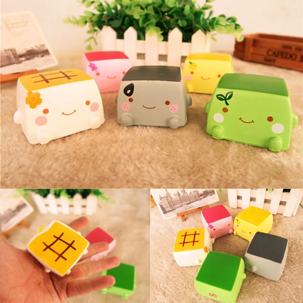 1PC cute soft expression fun toy Japanese tofu hobby anti-stress relief ball autism mood vent compression Z110 | Игрушки и хобби