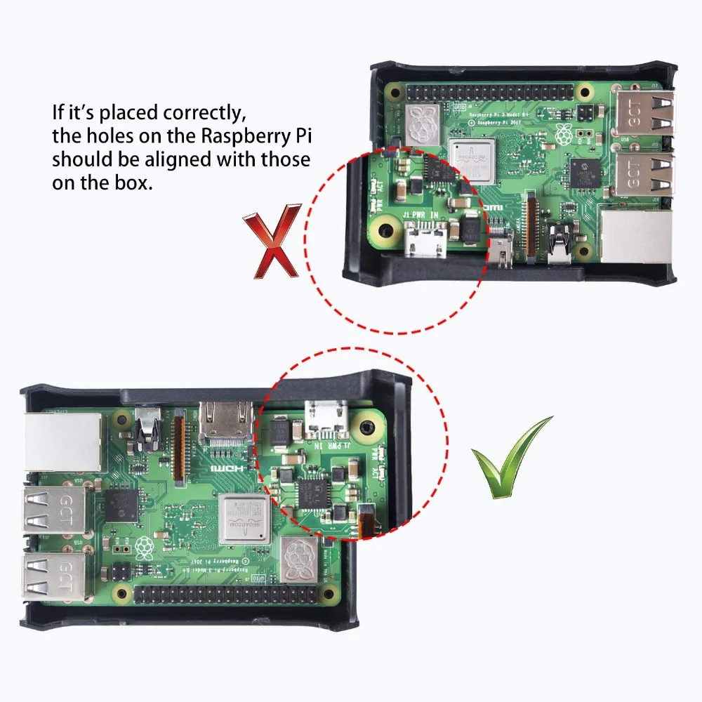 Sunfower премиум черный чехол ABS для Raspberry Pi 3B+, 3B, 2 модели B и Raspberry Pi 1 Модель B+ с внешним вентилятором