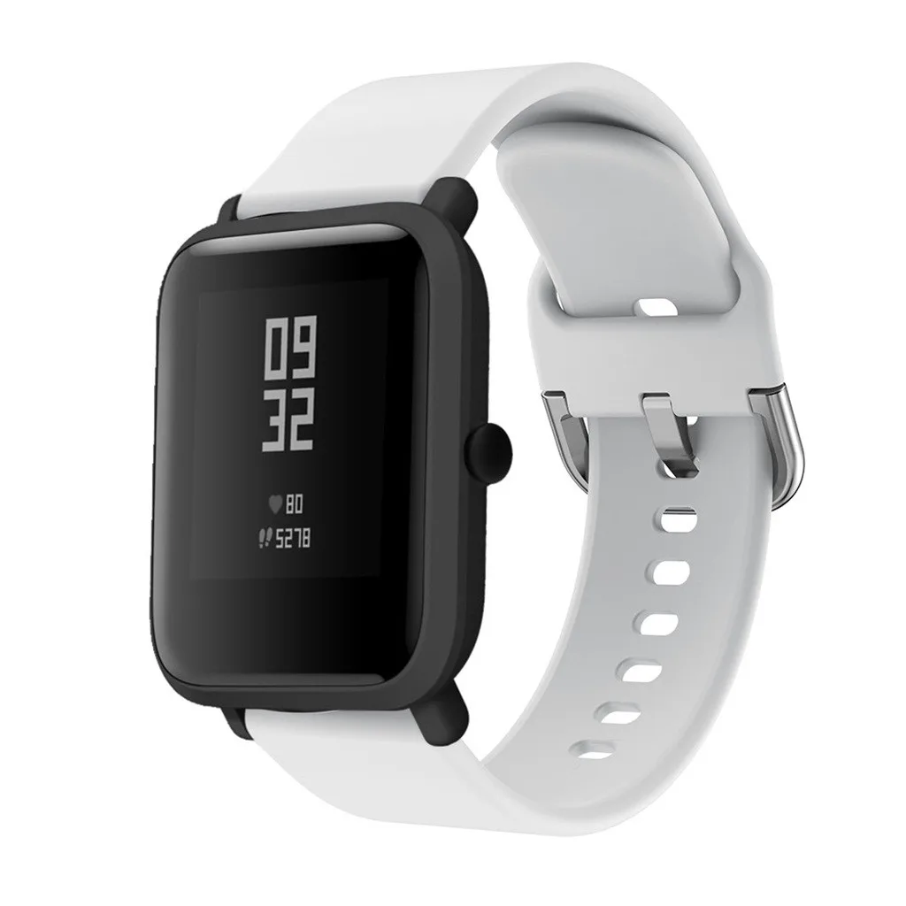 

2019 Watchbands Silicone Replacement Watch Band Straps for Xiaomi Huami Amazfit Bip Youth Watch Fashion Sports Men Watch Belts