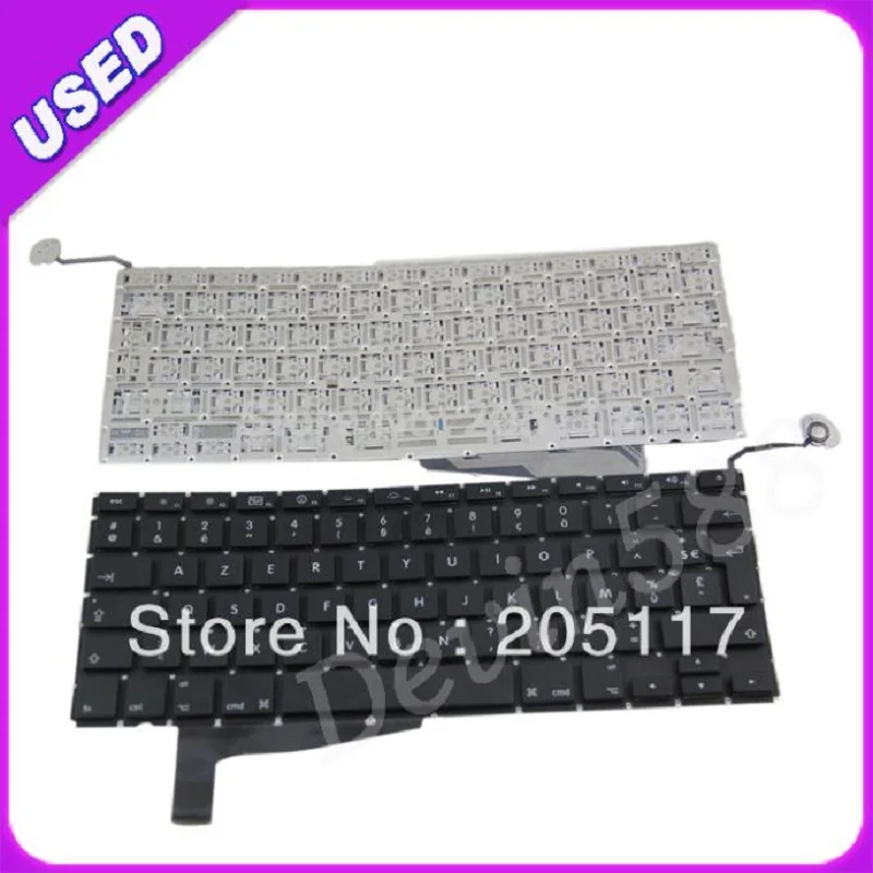 

15" 95% New 15" 95% New For Macbook Pro Unibody A1286 French FR Keyboard 2008 2009 2010