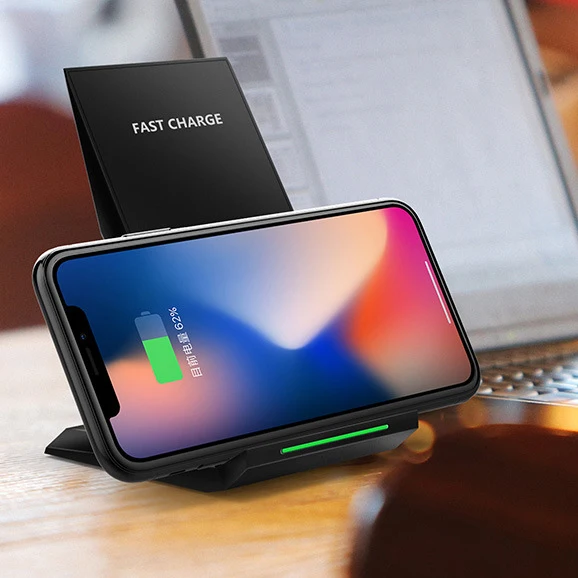 

New Design Qi Wireless Charger For iPhone XS Max XR X 8 Fast Wireless Charging Docking Dock Station For Samsung Galaxy Note9 8