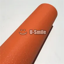 High Quality Orange Sparkle Sandy Bling Vinyl Wrap Foil Bubble Free For Phone Laptop Ipad Cover Size:1.52*30M