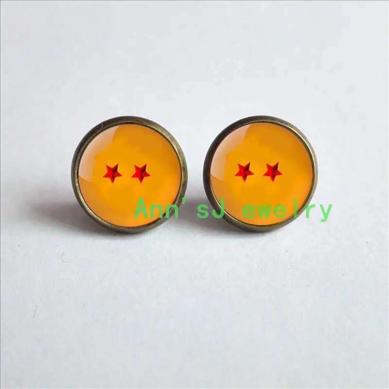 ES 0082 1pair Dragon pierced earrings Ball z 2 star Dragon eardrops