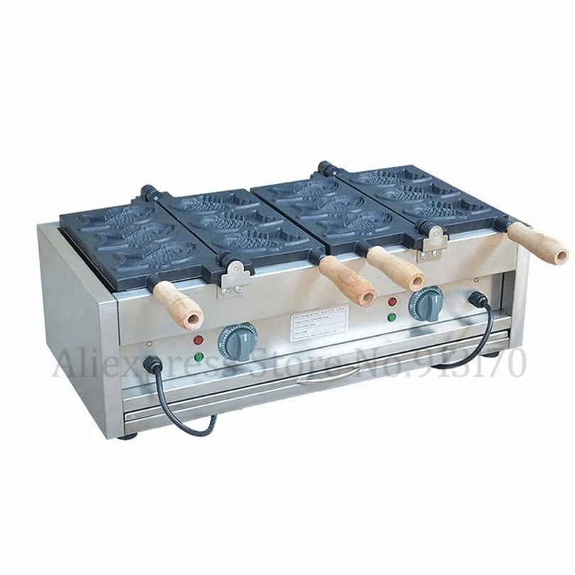 Машина Taiyaki электрическая вафельница в форме рыбы японском стиле для закусок 1104A (15)