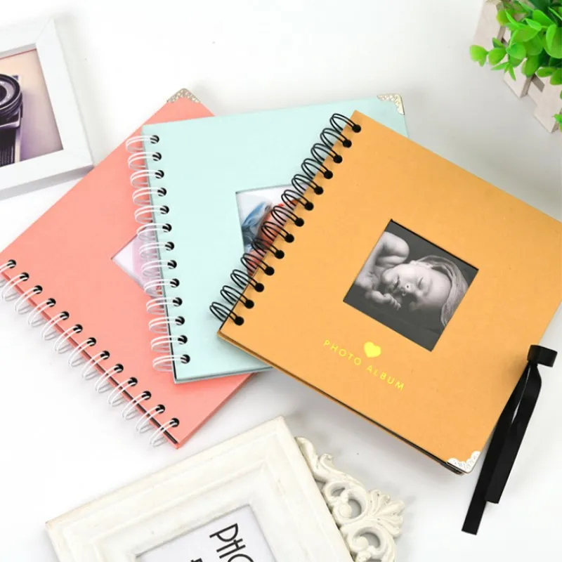 

DIY Handmade Photo Album Special Paper Window Family Baby Book Student Album Memory Scrapbook Housewarming Gift