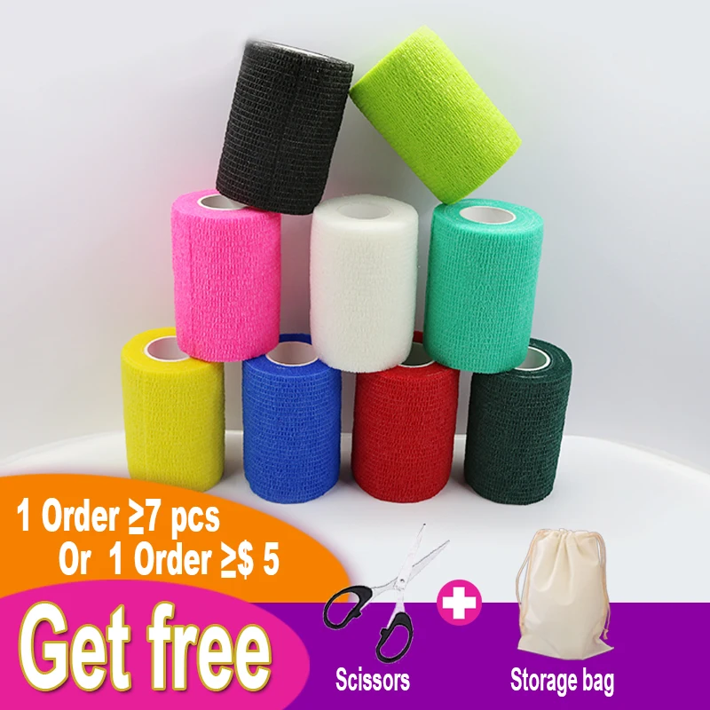 10cmX4.5m High Quality vet wrap colored adhesive waterproof horse medical non woven elastic