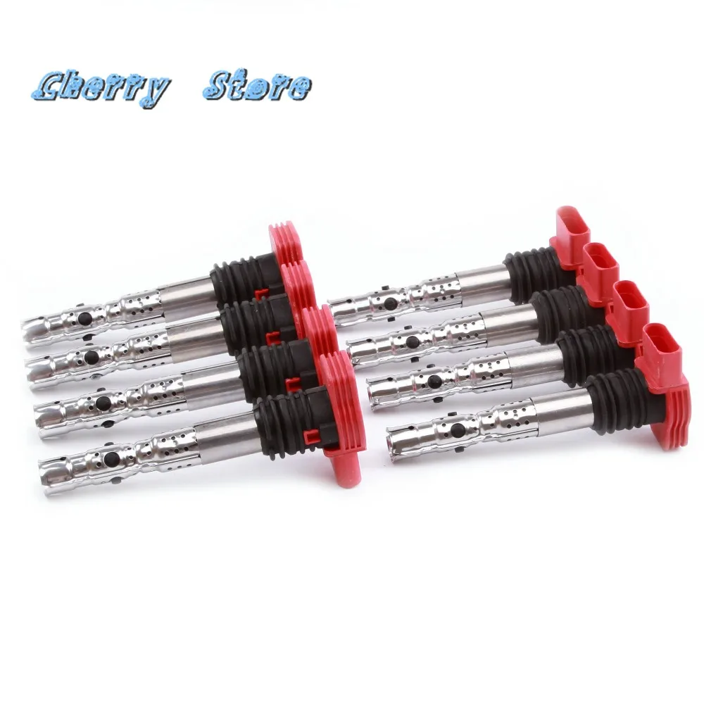 Nuevo 06C 905 115 M 8 piezas los sistemas de encendido bobinas de encendido para Audi A4 S4 A6 S6 A8 S8 3.0L v6 ASN BBJ UF-483 C1471 5C1470 06C905115G