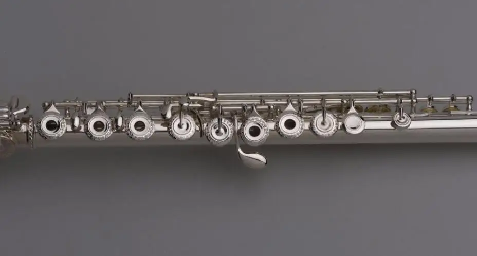 Французский Резьба 17 Флейта с открытыми отверстиями посеребренный корпус Серебряная головка 925, E Сплит B ноги+ деревянный ящик