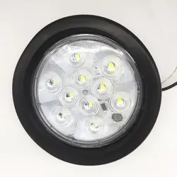 Высокое качество 10 LED 12 В/24 В Круглый автомобилей задние фонари заднего хода ПВХ Grommet back up Лампы для мотоциклов Road Грузовик прицепы огни 4