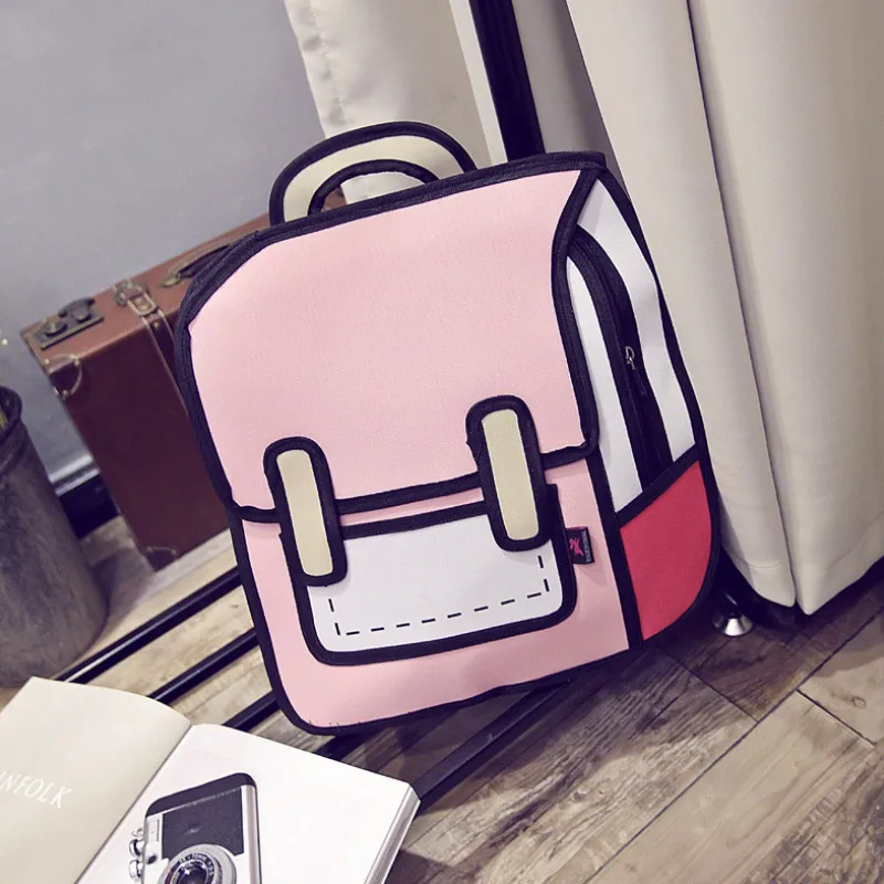 Молодежная школьная сумка 2D комический студенческий рюкзак стерео rusksack для мужчин рюкзак BM01-BP-ecxsmh - Цвет: 4