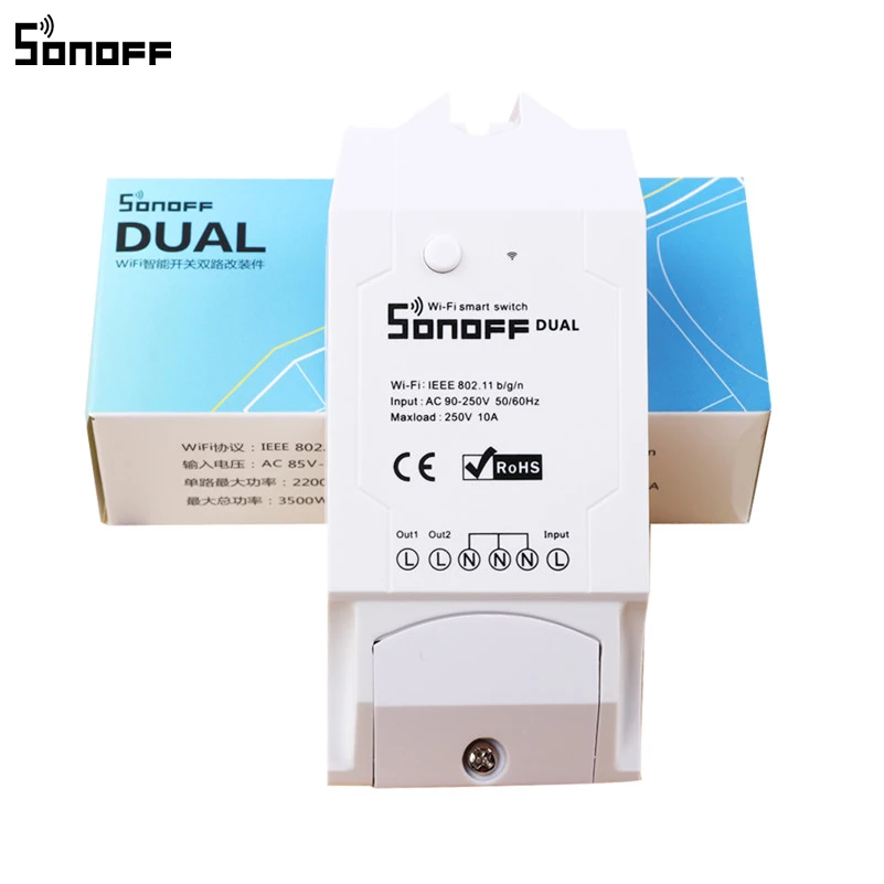 Sonoff двойной 2CH Wifi умный переключатель домашний пульт дистанционного управления