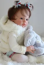 Horeborn baby doll accessories doll kits very soft Silicone Vinyl head 3 4 arms legs for