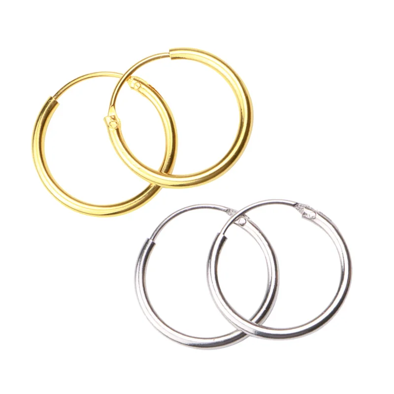 Золотая, серебряная, круглая 1,8 см маленькая серьга-кольцо для женщин, медное модное ювелирное изделие,, серьги, подарки для женщин, аксессуары