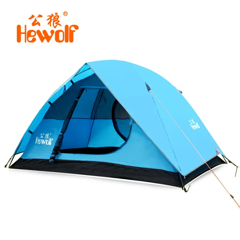 Двухслойная Водонепроницаемая Сверхлегкая палатка Hewolf для 2 человек|camping shade