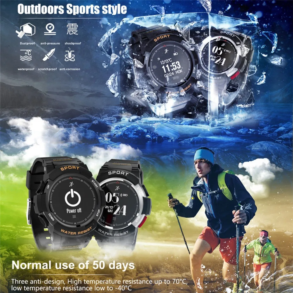 

LL TRADER F6 Smartwatch GPS Sports Heart Rate Sleep Monitor Waterproof Smart Watch Alert Remote Camera For Android Apple Phone