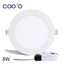 AC110/220 V светодиодный Панель светильник 6 Вт светодиодный потолочный светильник круглый ультра тонкий светодиодный вниз светильник