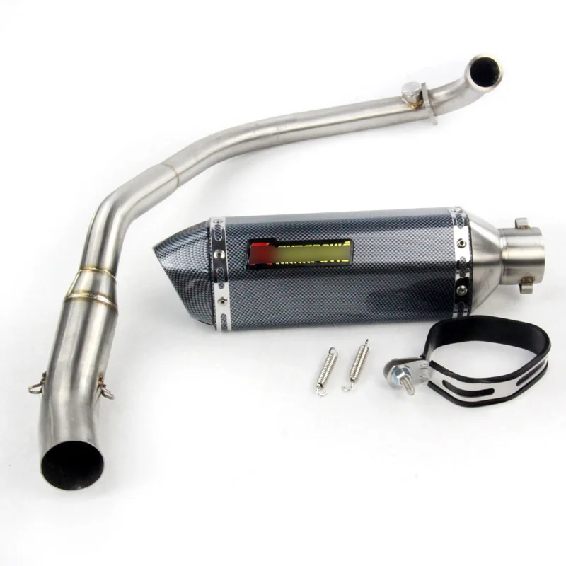 

Universal 51MM Motorcycle Full Exhaust Tail Pipe System Stainless Steel Motorbike Escape Refit Front Link Pipe For NK150