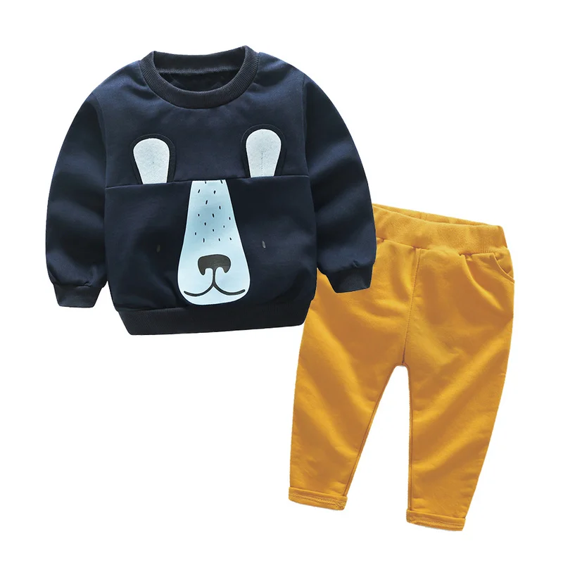 

2019 Children's clothing sets spring cotton Baby boy suit Kids sports tracksuit set Long sleeve sweatshirts/outerwear +trousers