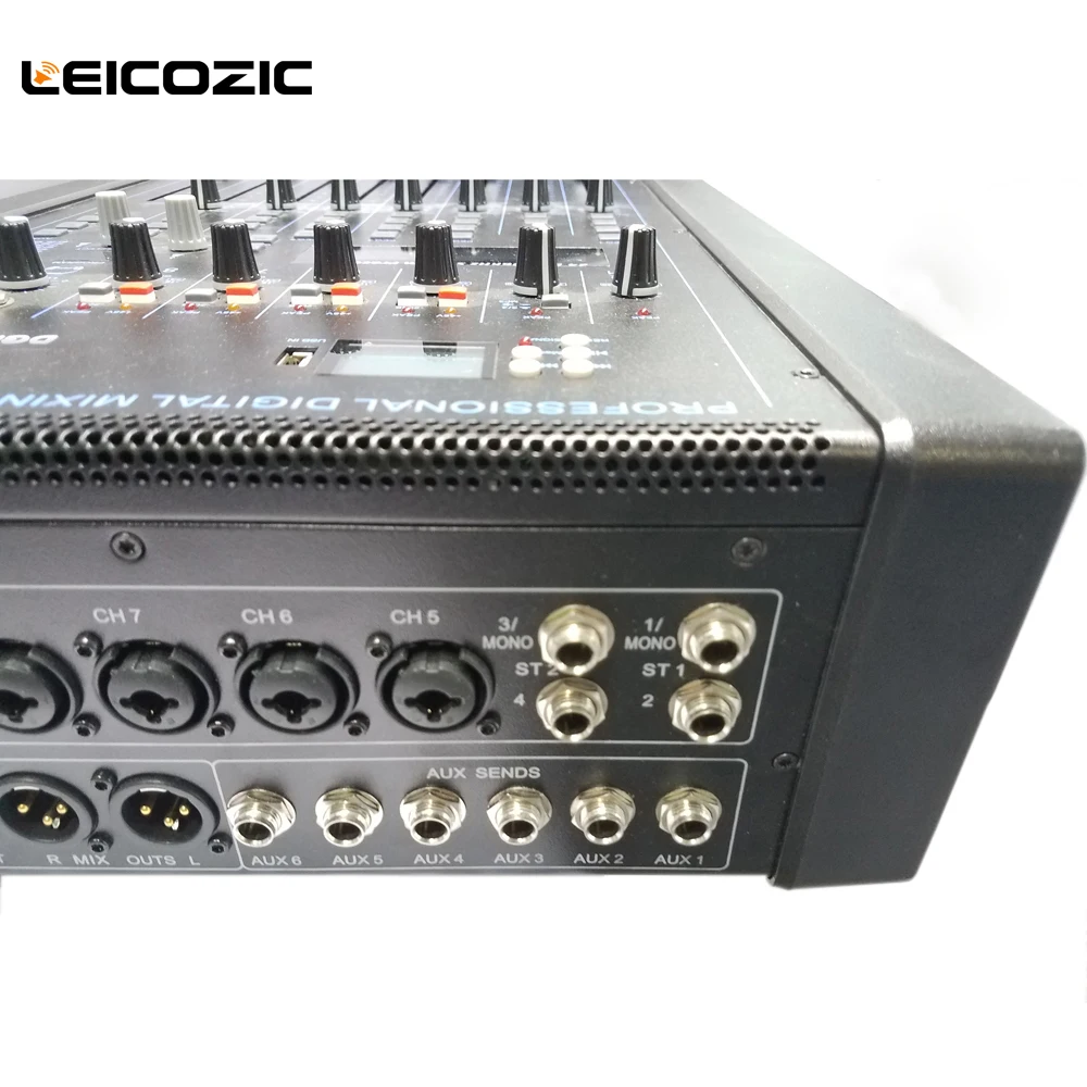 Leicozic Профессиональный цифровым микшером DGI-8 8-канальный цифровой микшерный пульт с возможностью записи и стойку аудио mixier студия live
