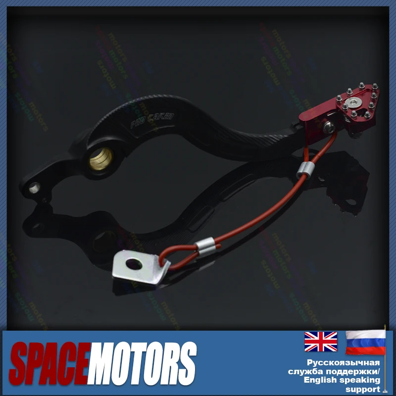RED rear brake flexible pedal lever offroad pitbike dirt bike EXC SX SXF YZF XR XLR DRZ DR WR CR