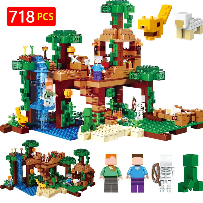 

21138 Technic Building Blocks Compatible LegoINGLYS Minecrafter The Jungle Tree House Eductional Kit Children Toys
