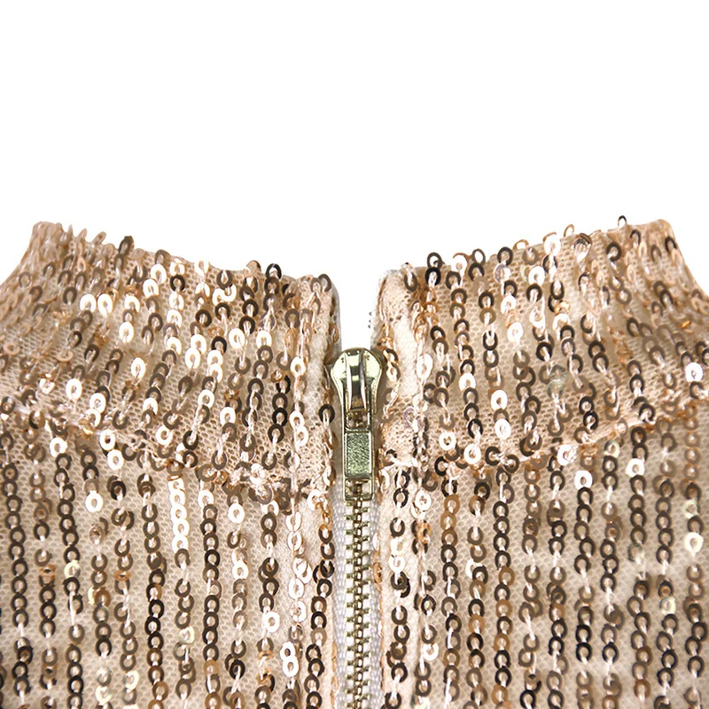 Высокое качество Золотой Длинный рукав 2 шт. комплект яркое платье вечернее платье