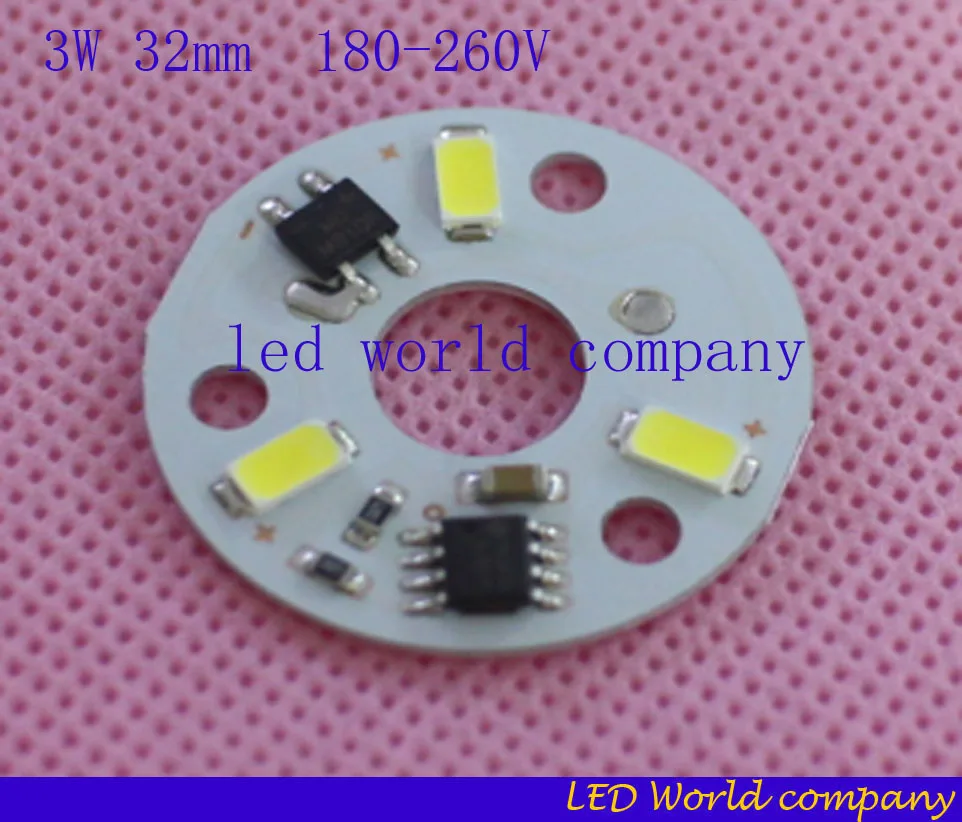 10 шт./лот 220 В 5730 SMD приглушаемая светодиодная печатная плата 3 Вт 5 7 12 15 18 24
