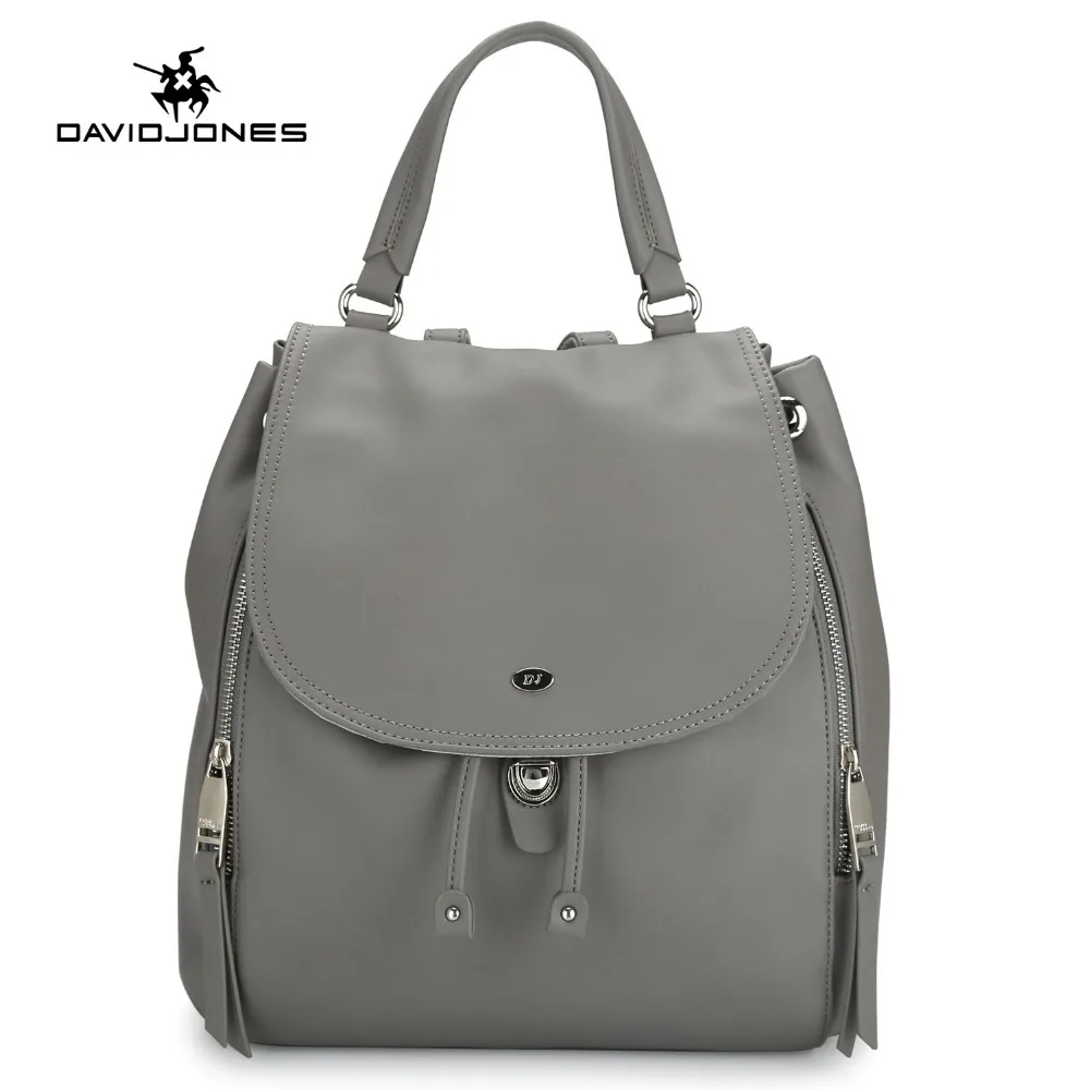 

DAVIDJONES Women Drawsring backpack PU shoulder bags bolsa mochila feminina Sac a dos rugzak