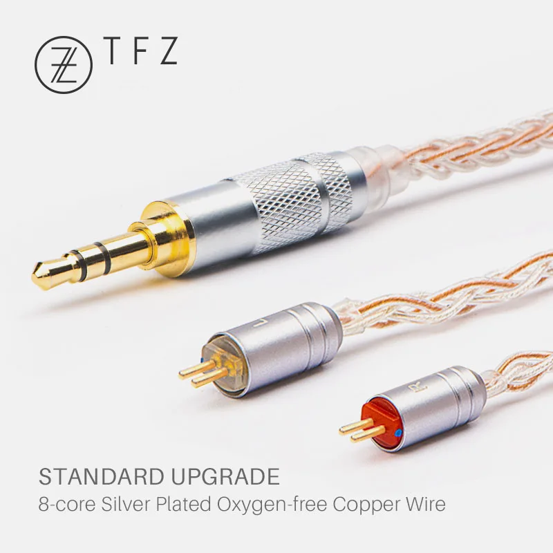 Наушники TFZ KING LTD Hifi 8 ядерные с посеребренным кабелем спортивные наушники шейным