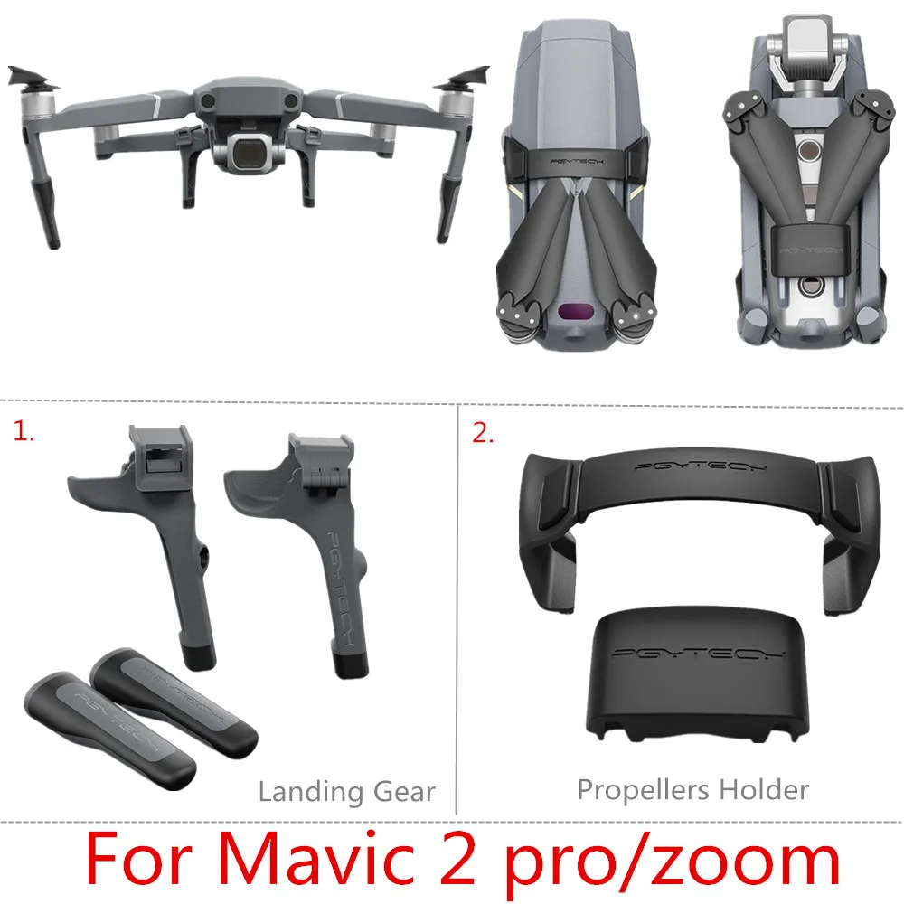 

PGYTECH Extended Landing Gear/Remote Controller Clasp/Control Stick Protector/Propellers Holder For Mavic 2 pro/zoom drone